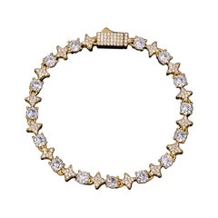Elegant Moissanite Bracelet For Women 925 Sterling Silver Bracelet Simple Gift.