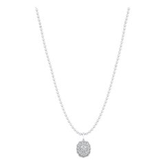 Elegante Halskette mit ovalem Moissanit für sie – Halskette aus 925er Sterlingsilber als Geschenk