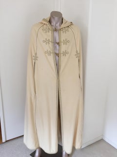Moroccan Hooded Wool Burnous Cape, Yves Saint Laurent Style, 1960