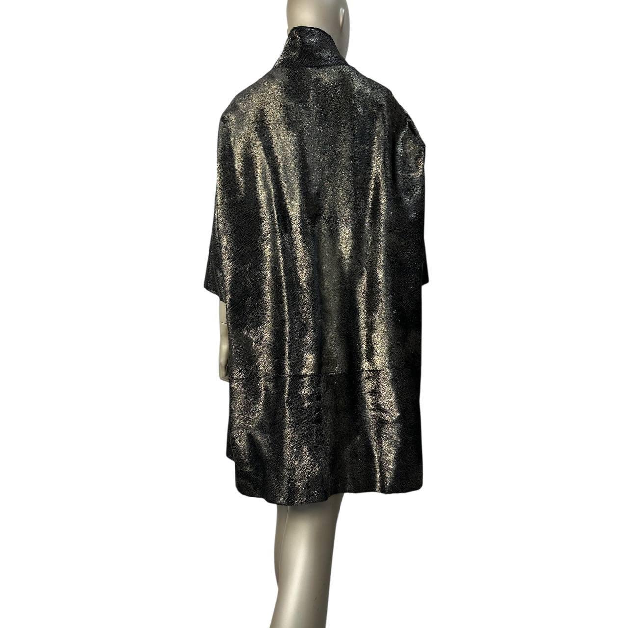 Elegant Moschino Fur & Leather Coat - IT Size 42 Excellent état - En vente à Krakow, PL