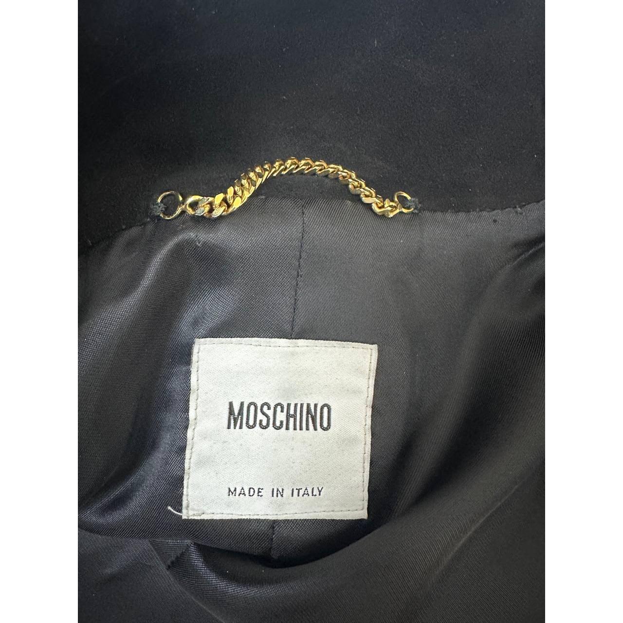 Elegant Moschino Fur & Leather Coat - IT Size 42 en vente 2