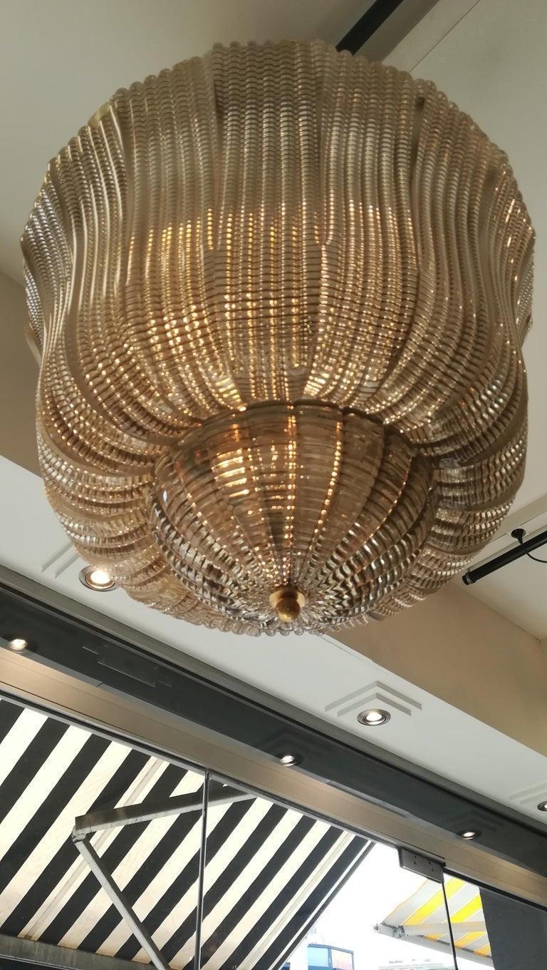 Elegantes Glaswindlicht mit Perlen  (Italienisch) im Angebot