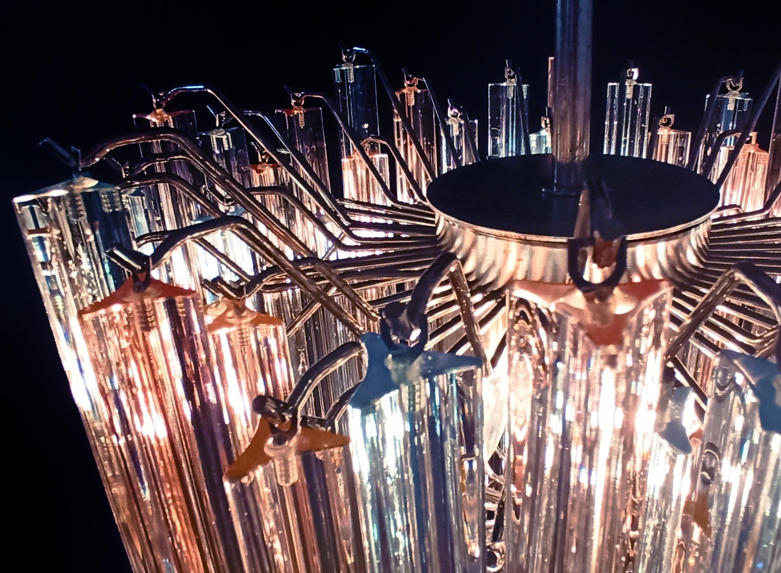 Elegance Murano chandelier triedri - 92 prisme - verres multicolores en vente 7