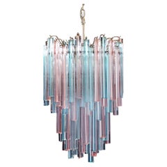 Vintage Elegant Murano chandelier triedri – 92 prism - multicolored glasses