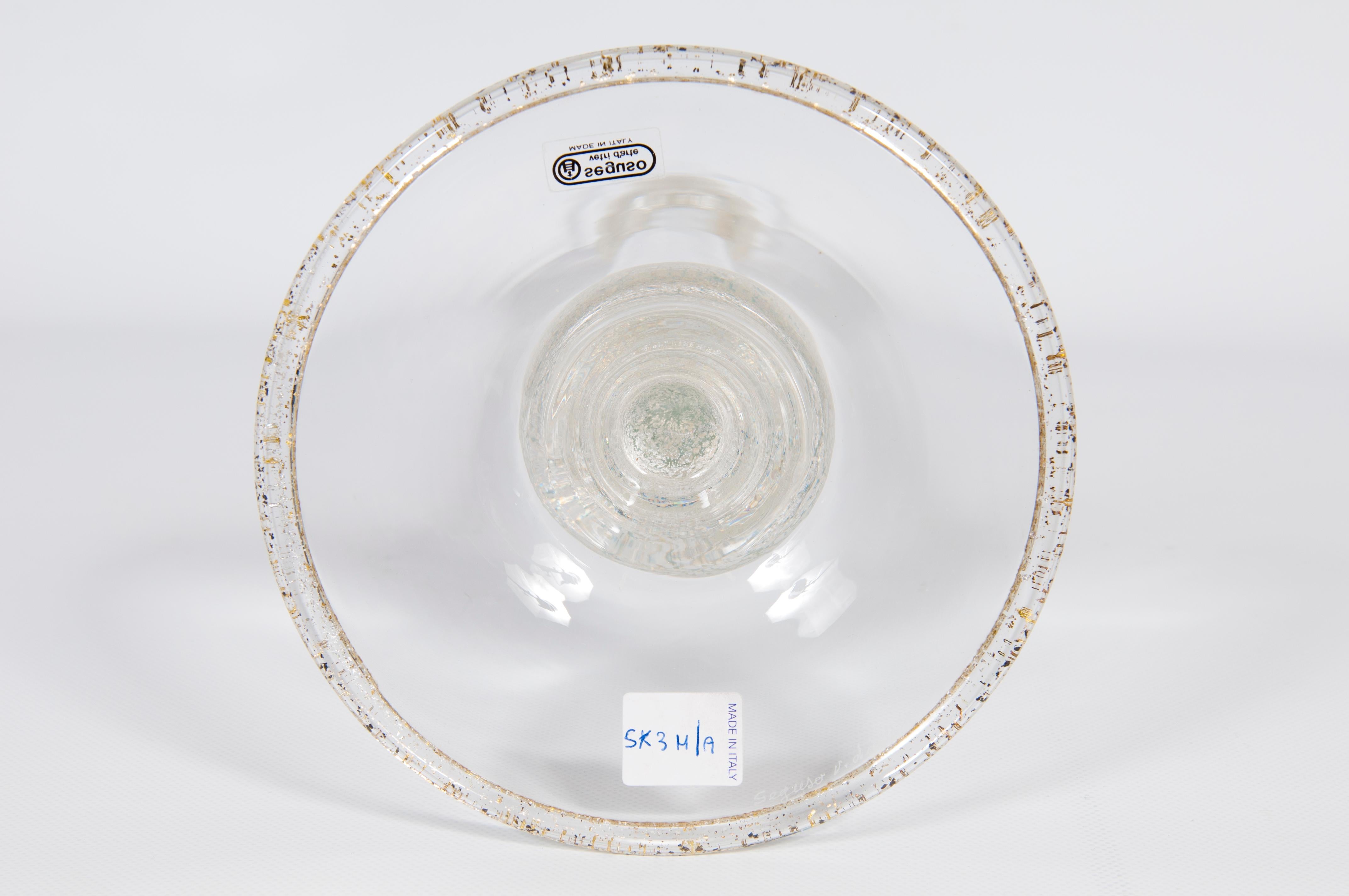 Élégant chandelier en verre de Murano avec finitions dorées par Seguso Vetri d'Arte, années 1980 en vente 1