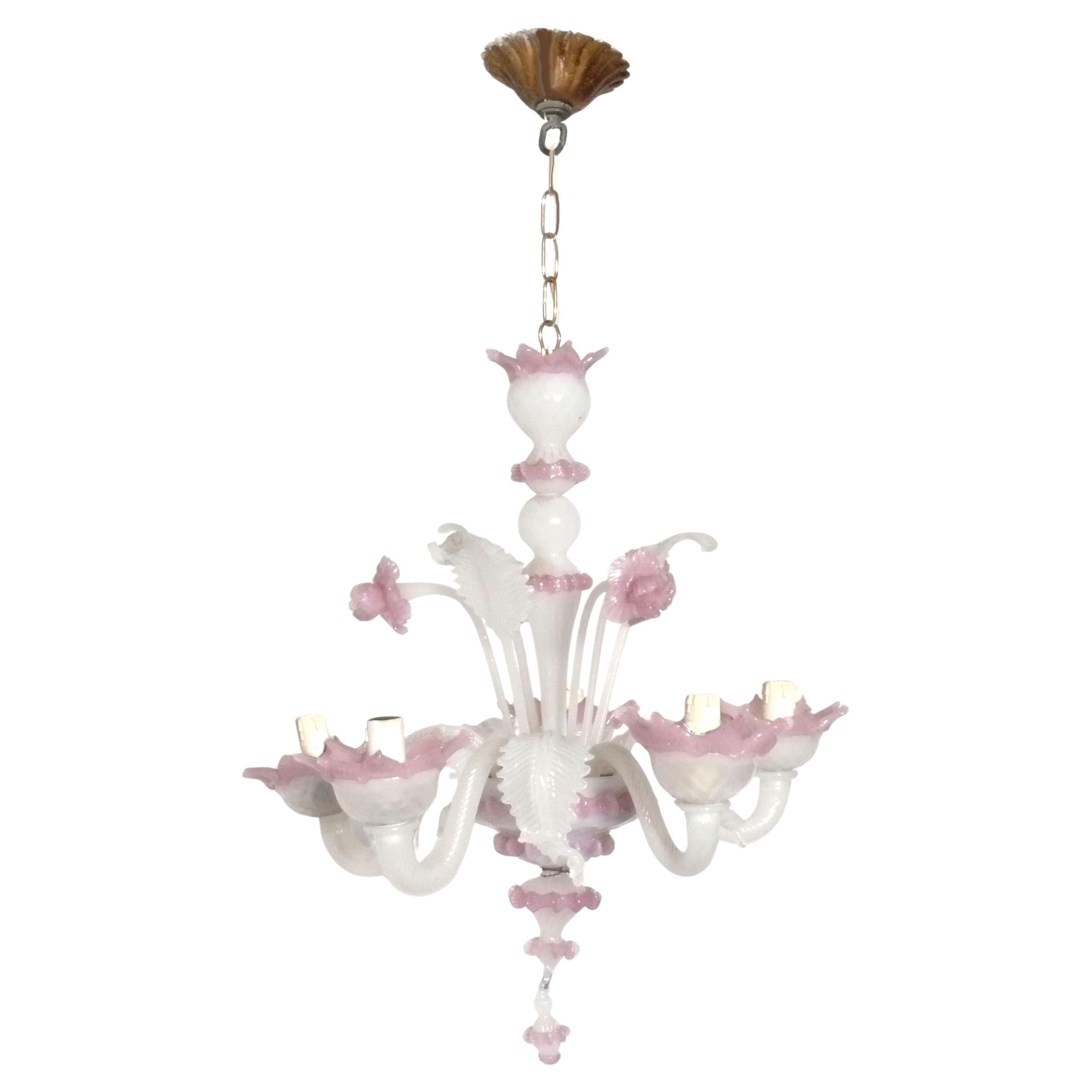 Elegant Murano Glass Chandelier
