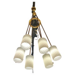 Elegante araña de cristal de Murano - Italia 1970