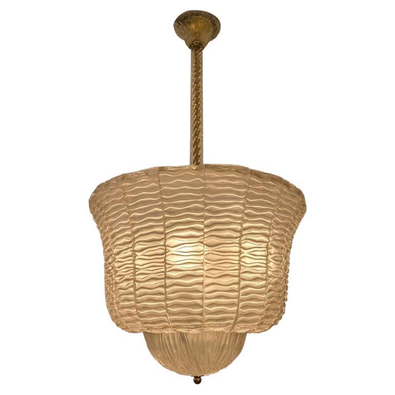 Elegante farol de cristal de Murano