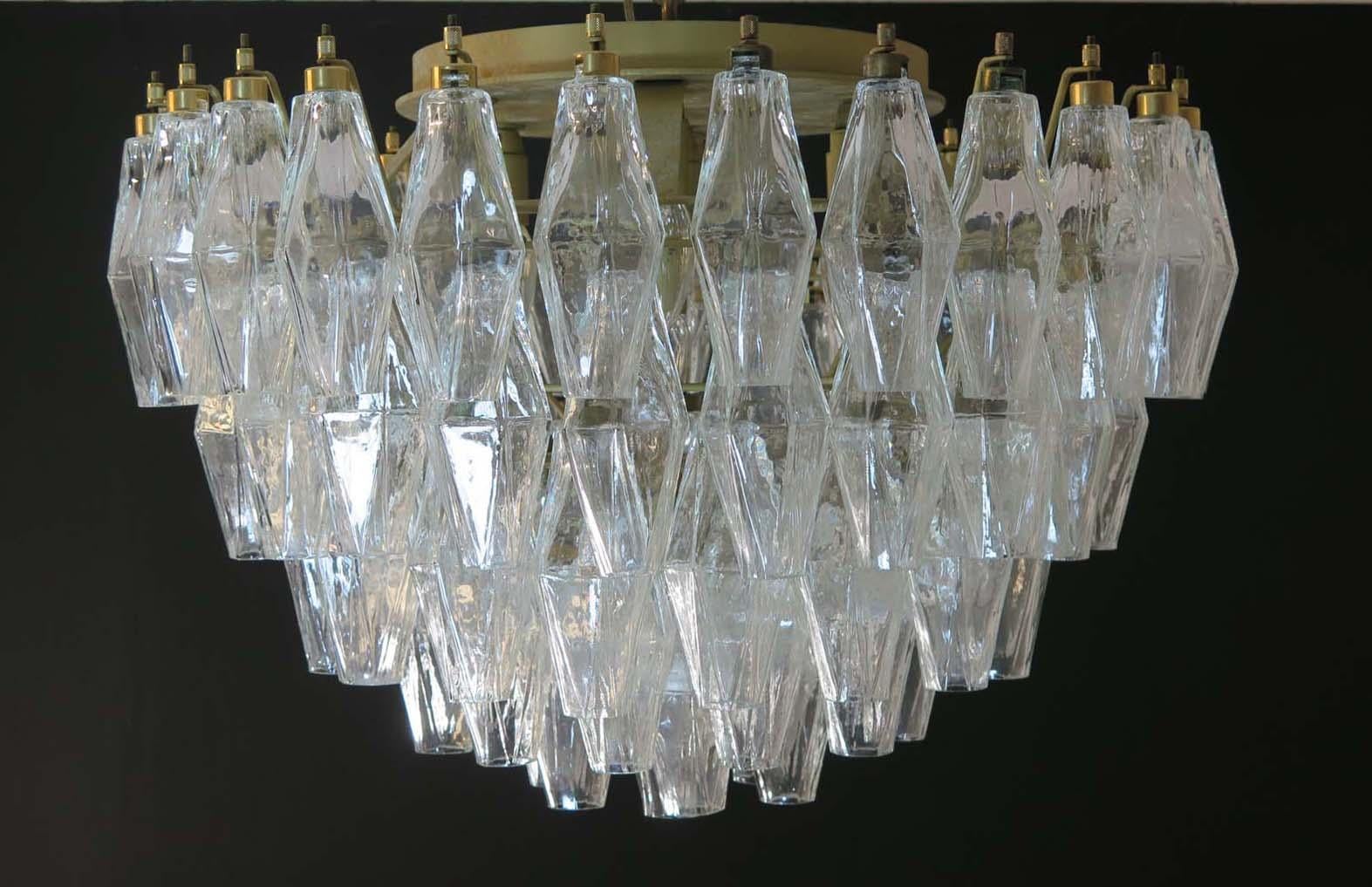 Elegant Murano Poliedri Ceiling Light, Carlo Scarpa For Sale 1