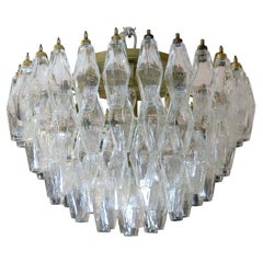 Elegant Murano Poliedri Ceiling Light, Carlo Scarpa