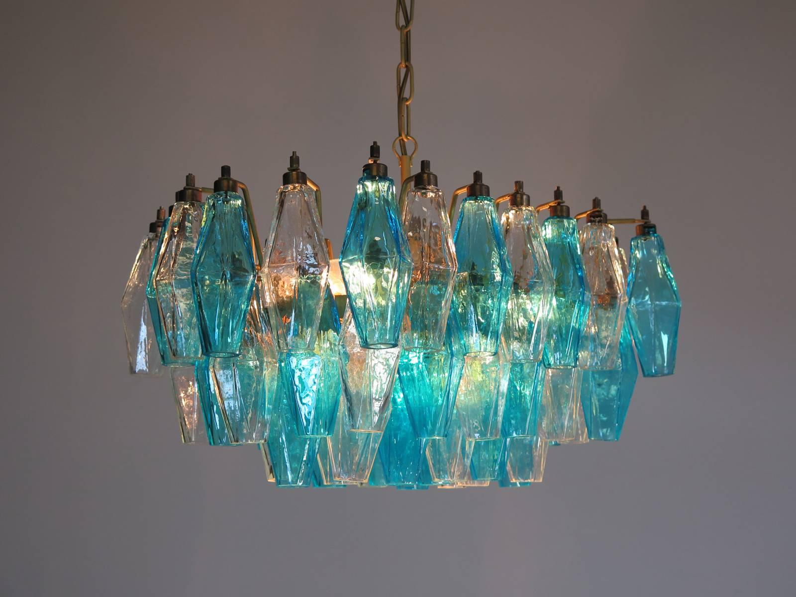 Elegante Lámpara de Murano Poliedri, Carlo Scarpa finales del siglo XX en venta