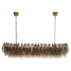 Elegant Murano Poliedri Chandelier - 138 smoked glasses