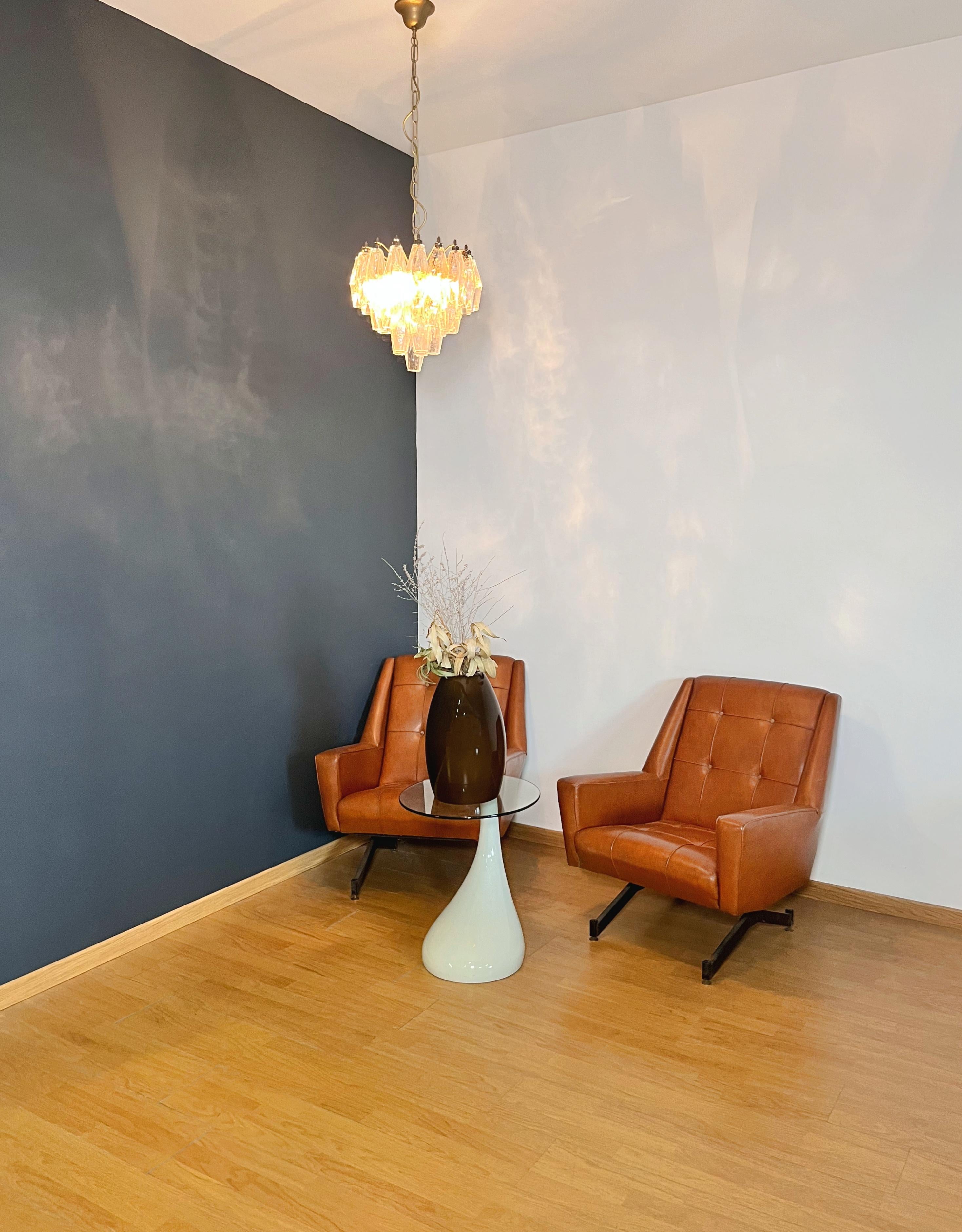 Elegant Murano Poliedri Chandelier - Carlo Scarpa design in vendita 2