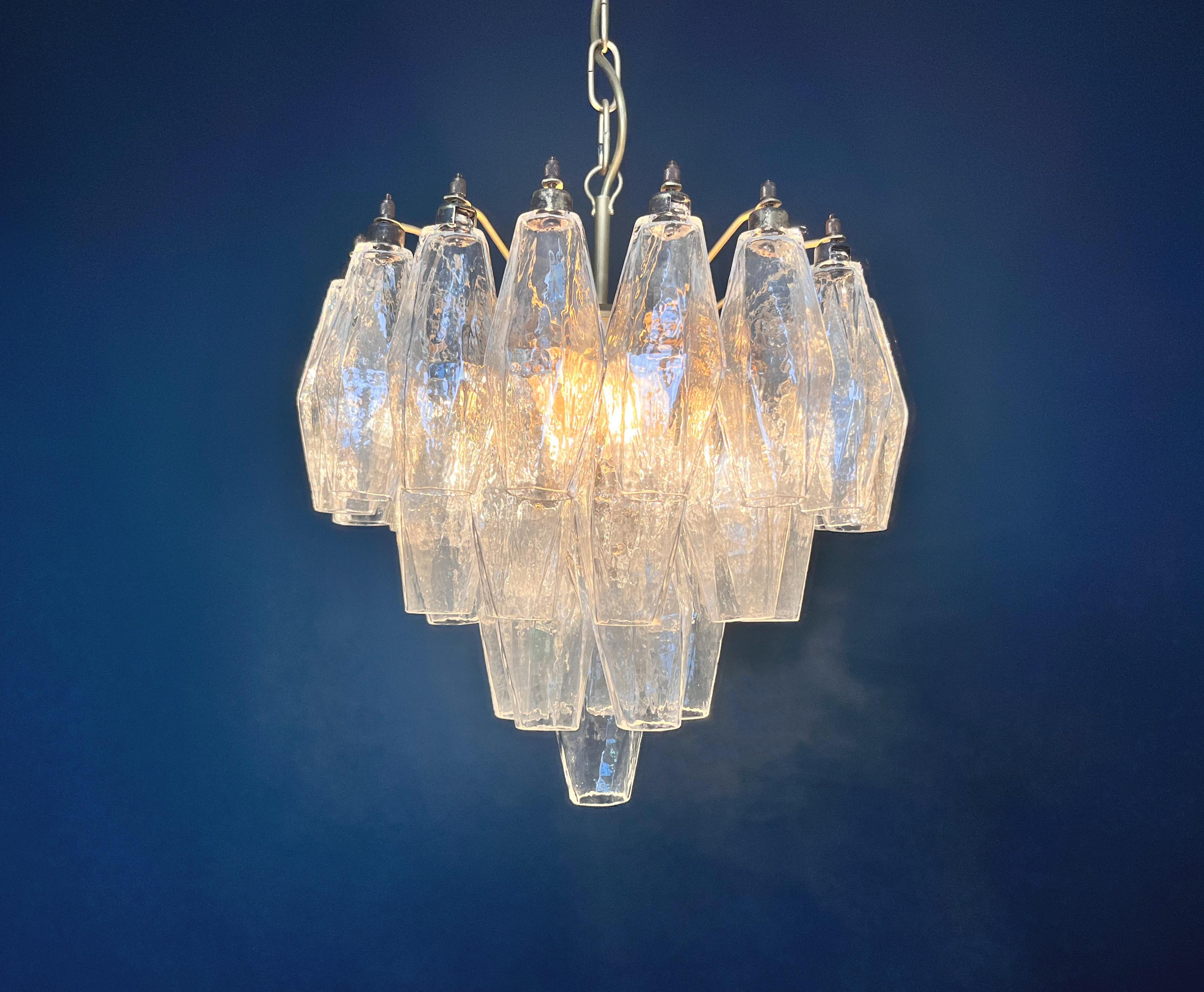 Elegant Murano Poliedri Chandelier - Carlo Scarpa design in vendita 4