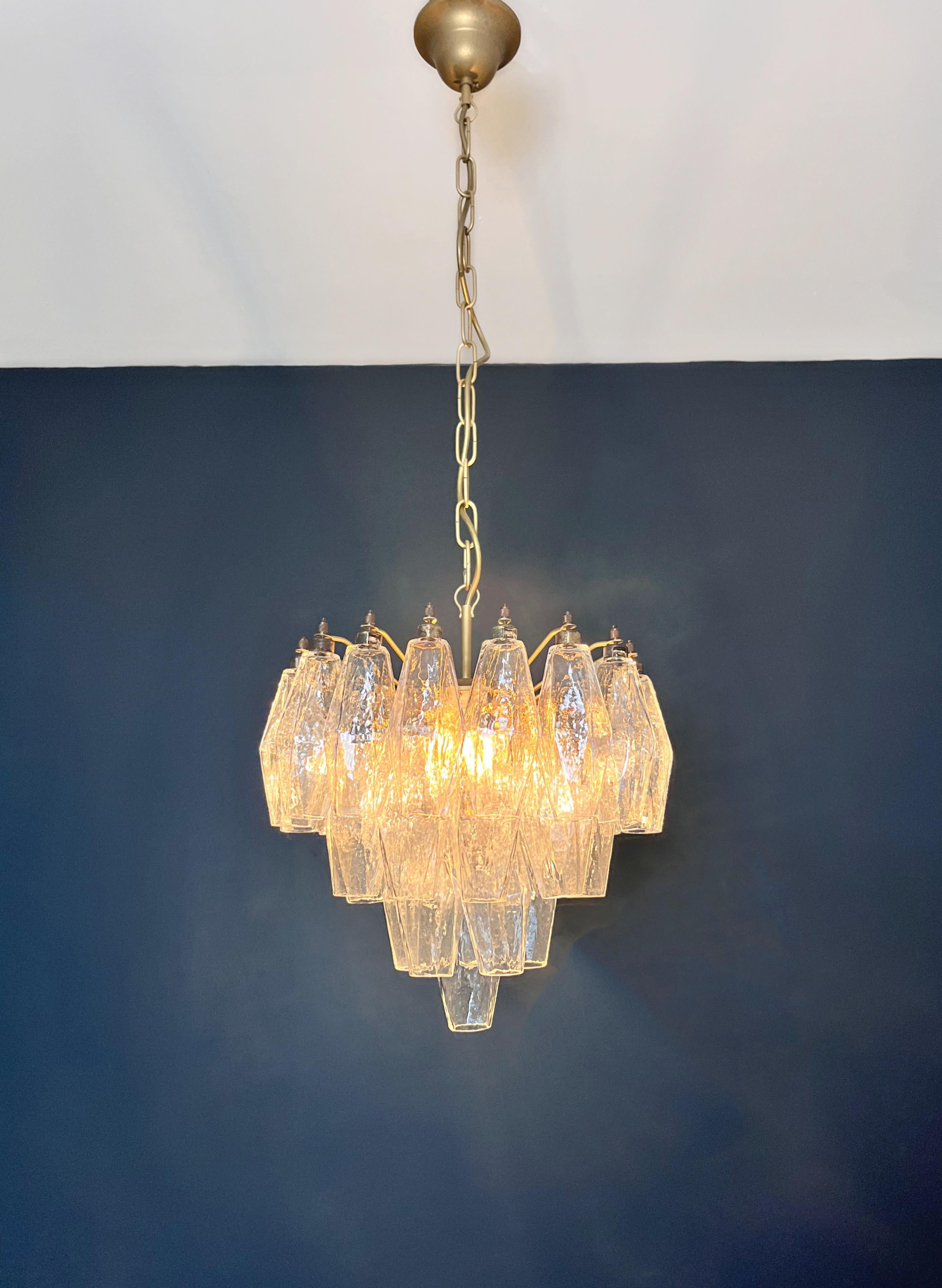 Elegant Murano Poliedri Chandelier - Carlo Scarpa design in vendita 5