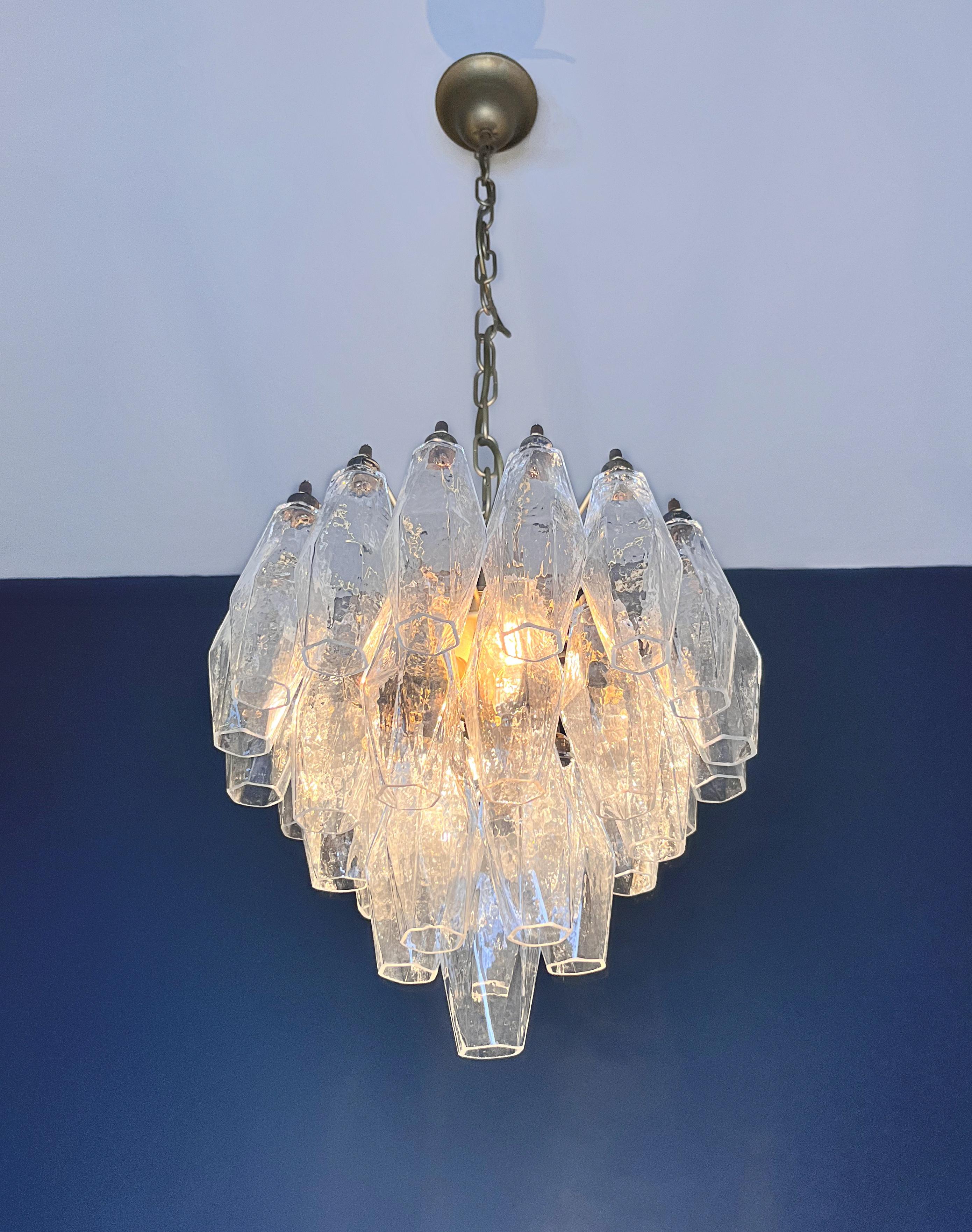 Elegant Murano Poliedri Chandelier - Carlo Scarpa design in vendita 6
