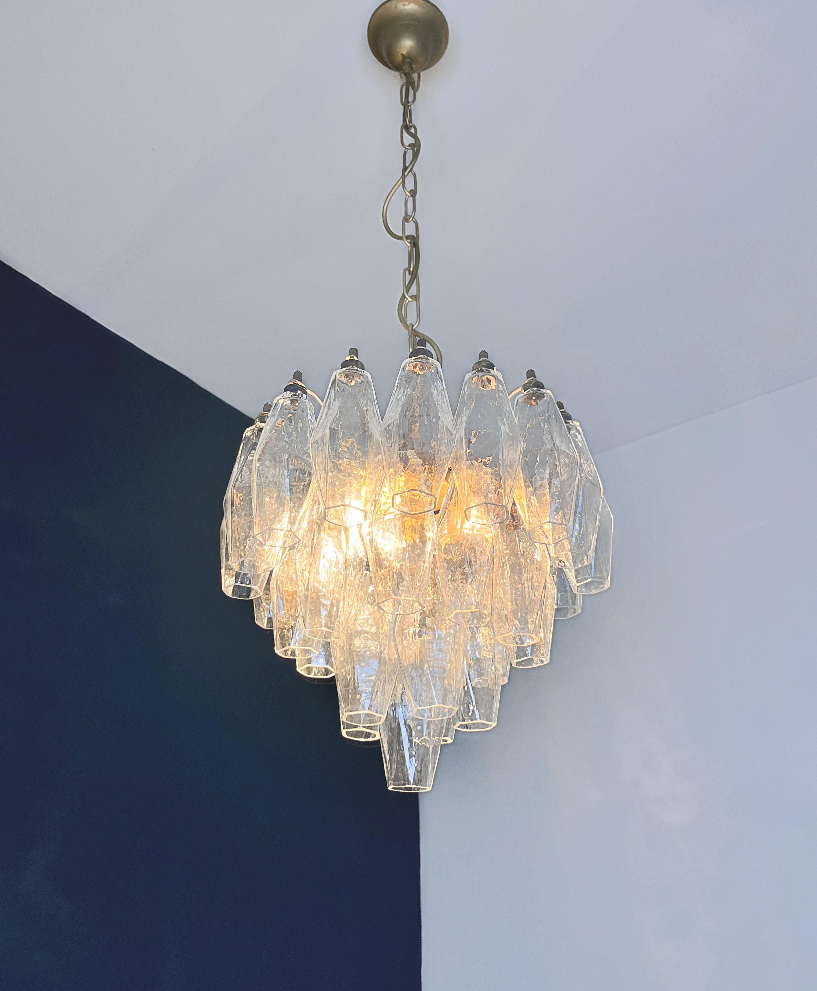 Elegant Murano Poliedri Chandelier - Carlo Scarpa design in vendita 7