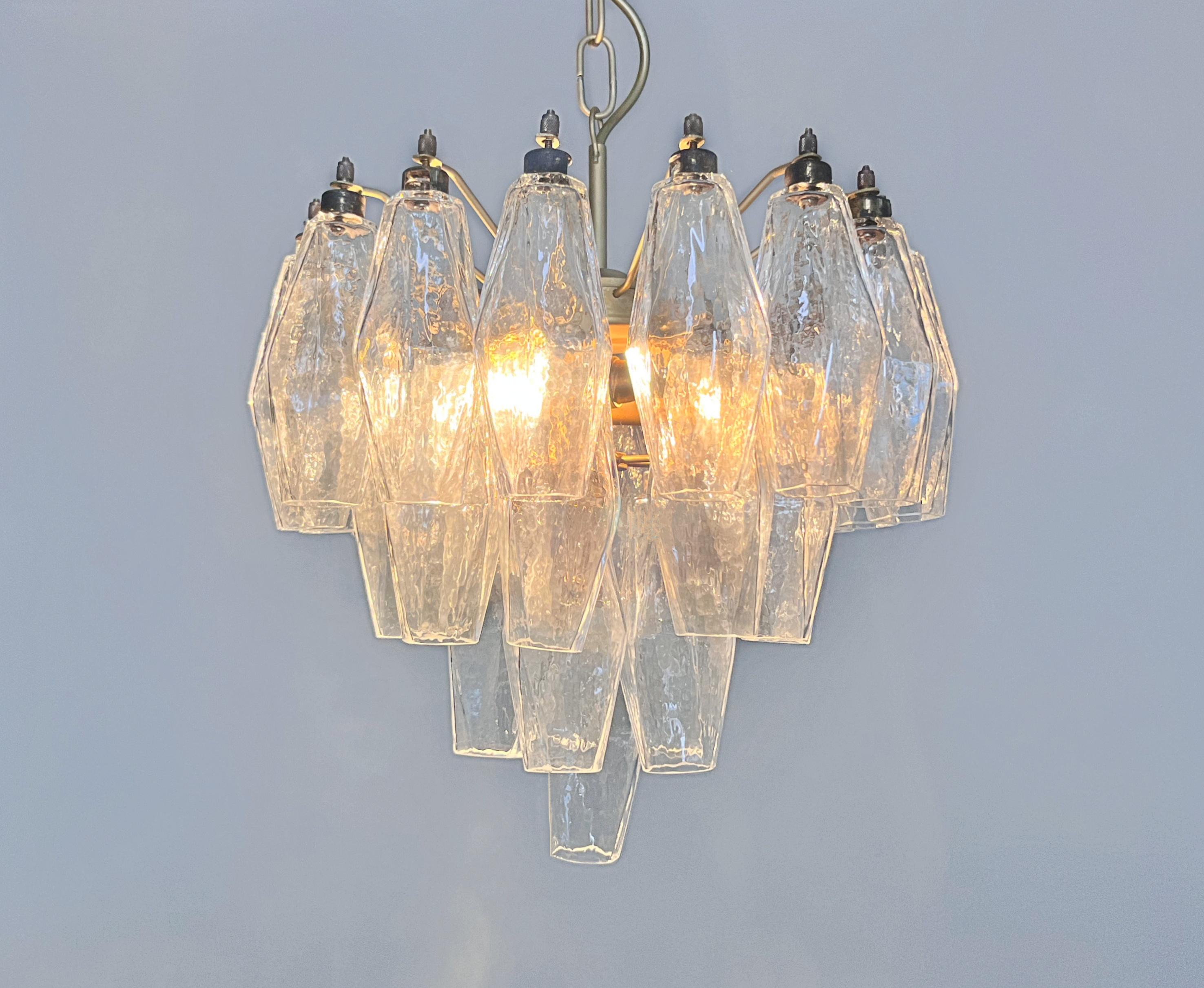 Elegant Murano Poliedri Chandelier - Carlo Scarpa design in vendita 8