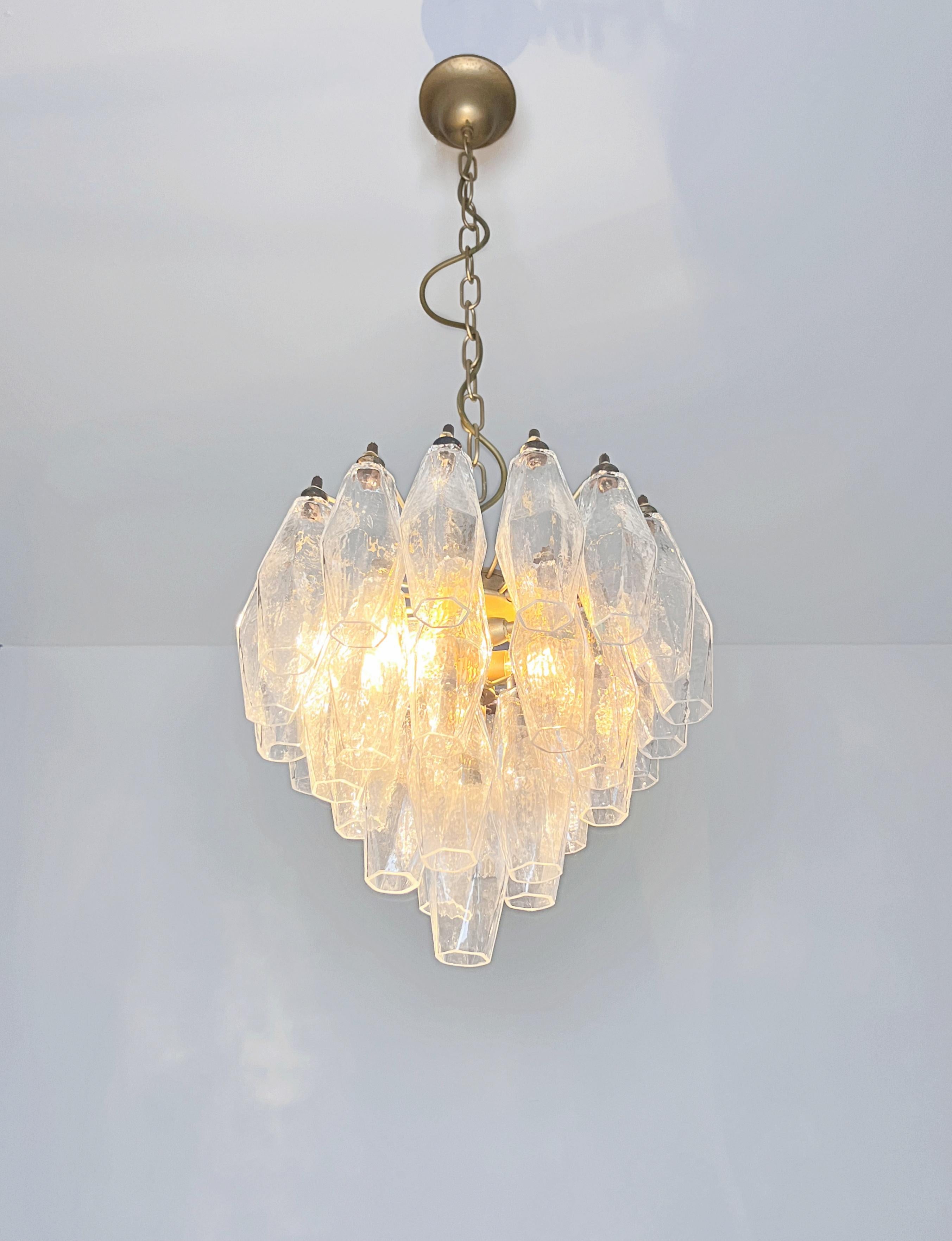 Elegant Murano Poliedri Chandelier - Carlo Scarpa design in vendita 9
