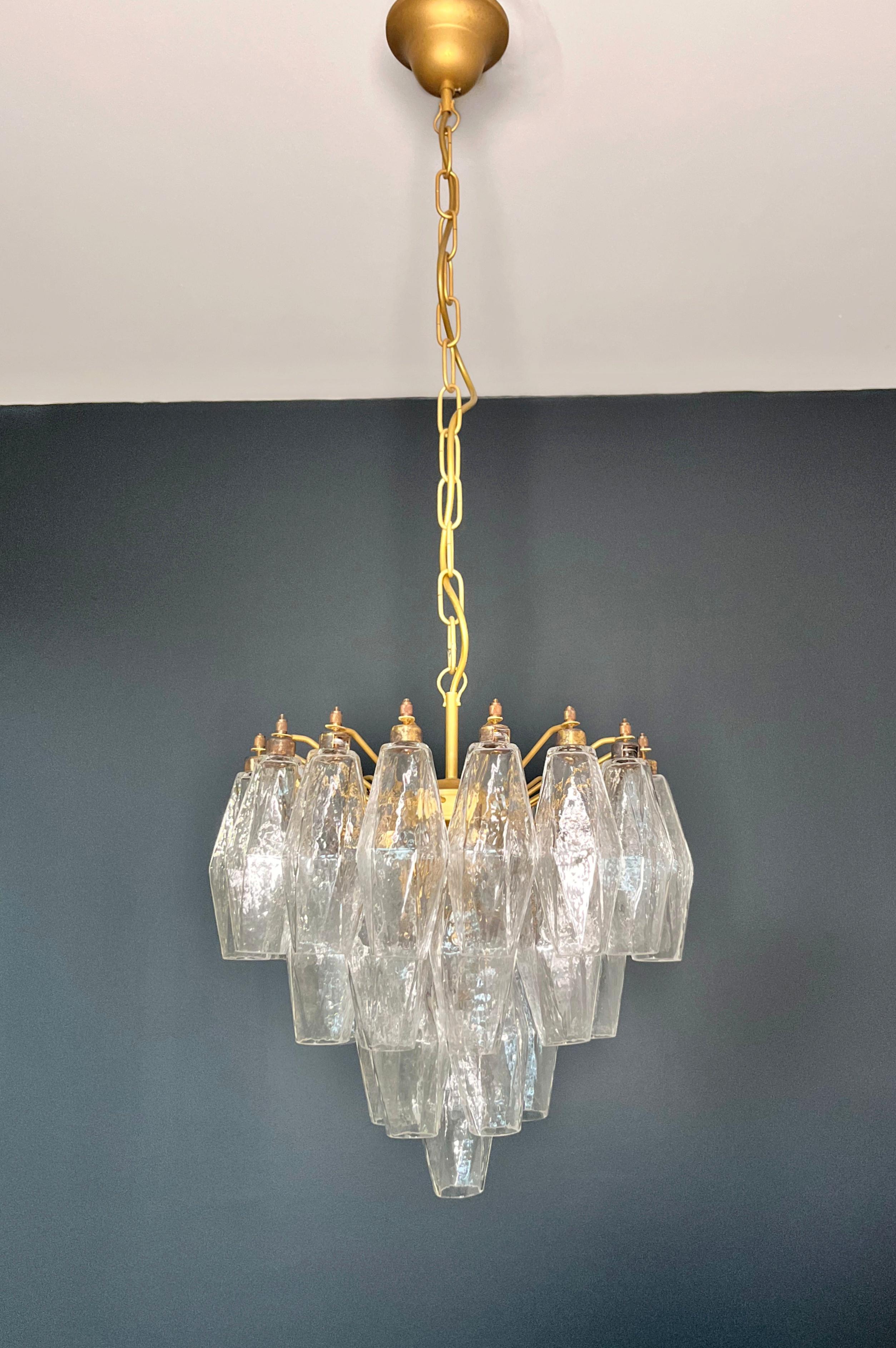 Elegant Murano Poliedri Chandelier - Carlo Scarpa design In condizioni buone in vendita a Gaiarine Frazione Francenigo (TV), IT