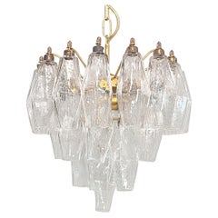 Elegant Murano Poliedri Chandelier - Carlo Scarpa design
