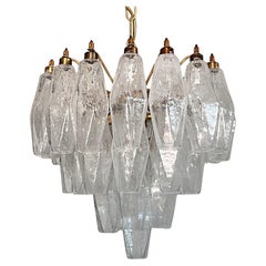 Elegant Murano Poliedri Chandelier - Carlo Scarpa - pulegosi glasses
