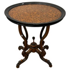elegante gueridon di epoca napoleonica III in noce, circa 1850/1870