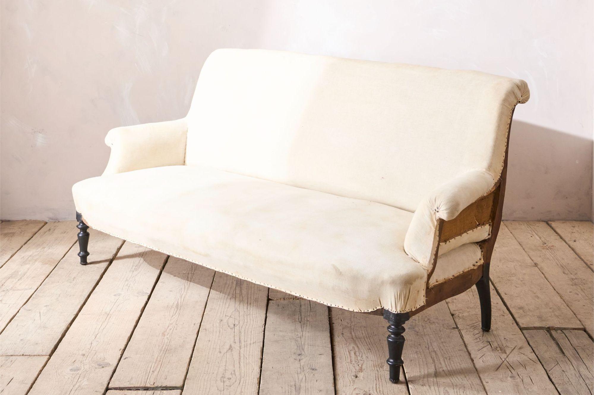 19th Century Elegant Napoleon III scroll back sofa