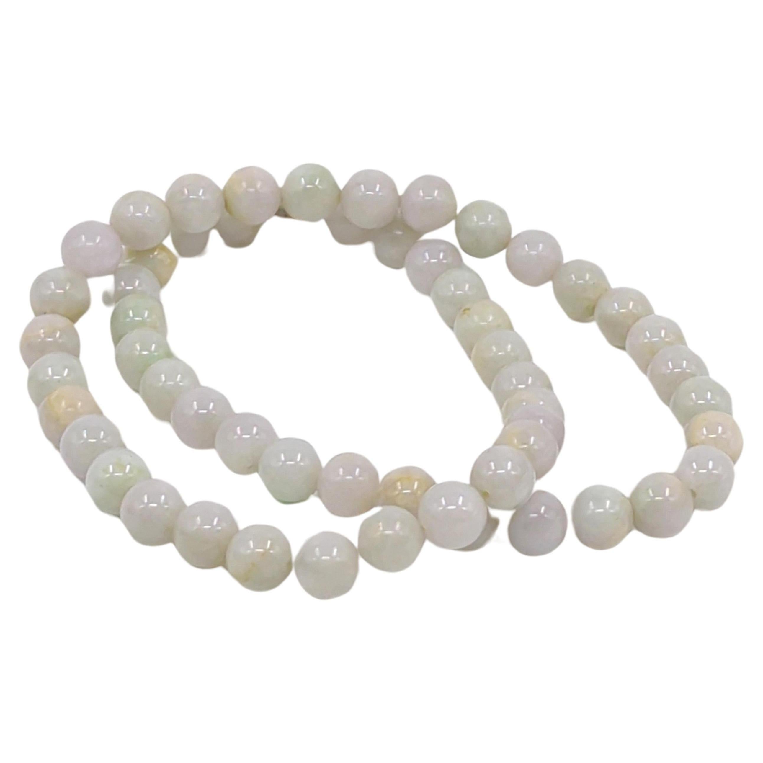 Élégant collier de perles A-Grade 55 pièces 11 mm perles blanches naturelles 23 pouces  en vente 1