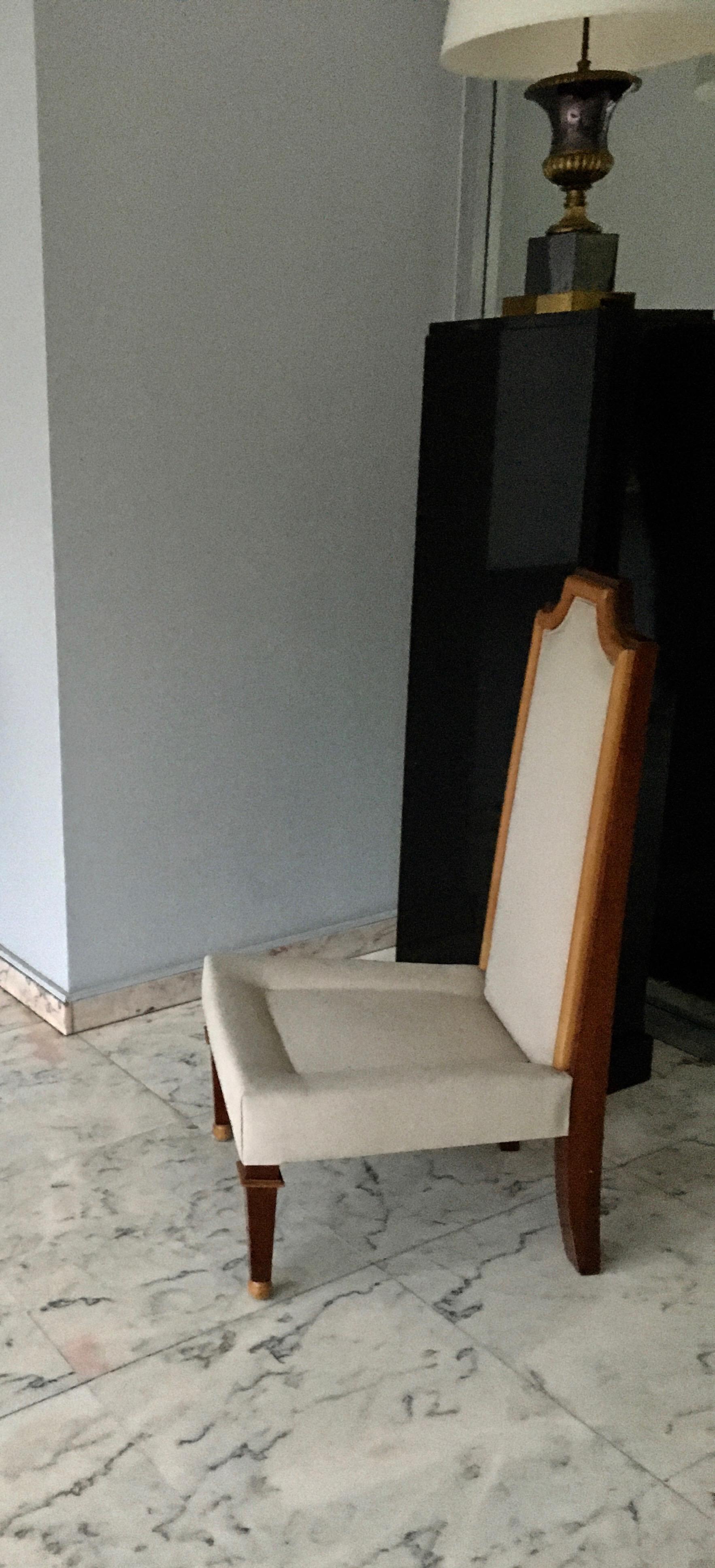 Elegant Neoclassical Chair by Jean- Maurice Rothschild, France, 1948 In Good Condition In Brussels, BE