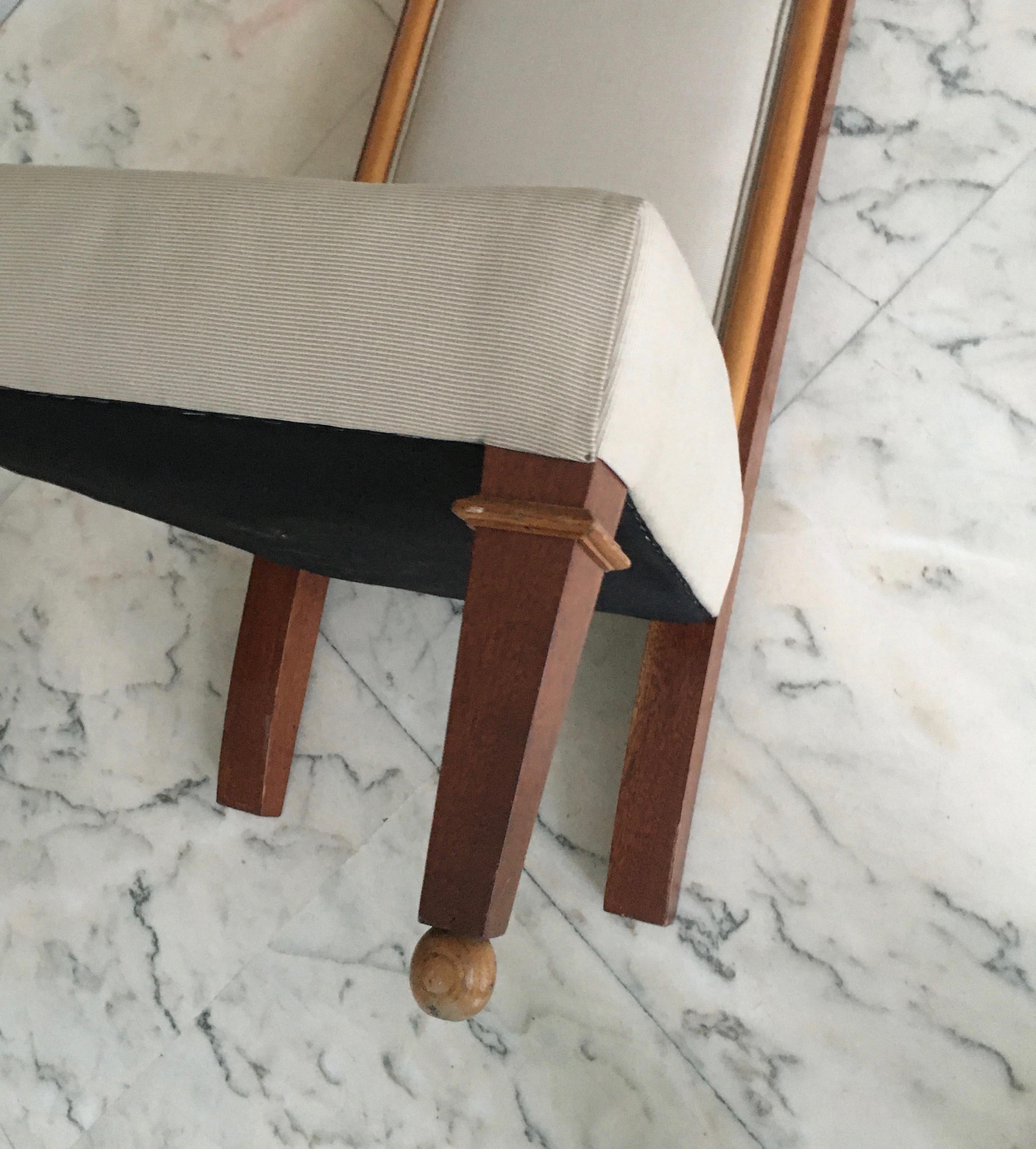 Mid-20th Century Elegant Neoclassical Chair by Jean- Maurice Rothschild, France, 1948
