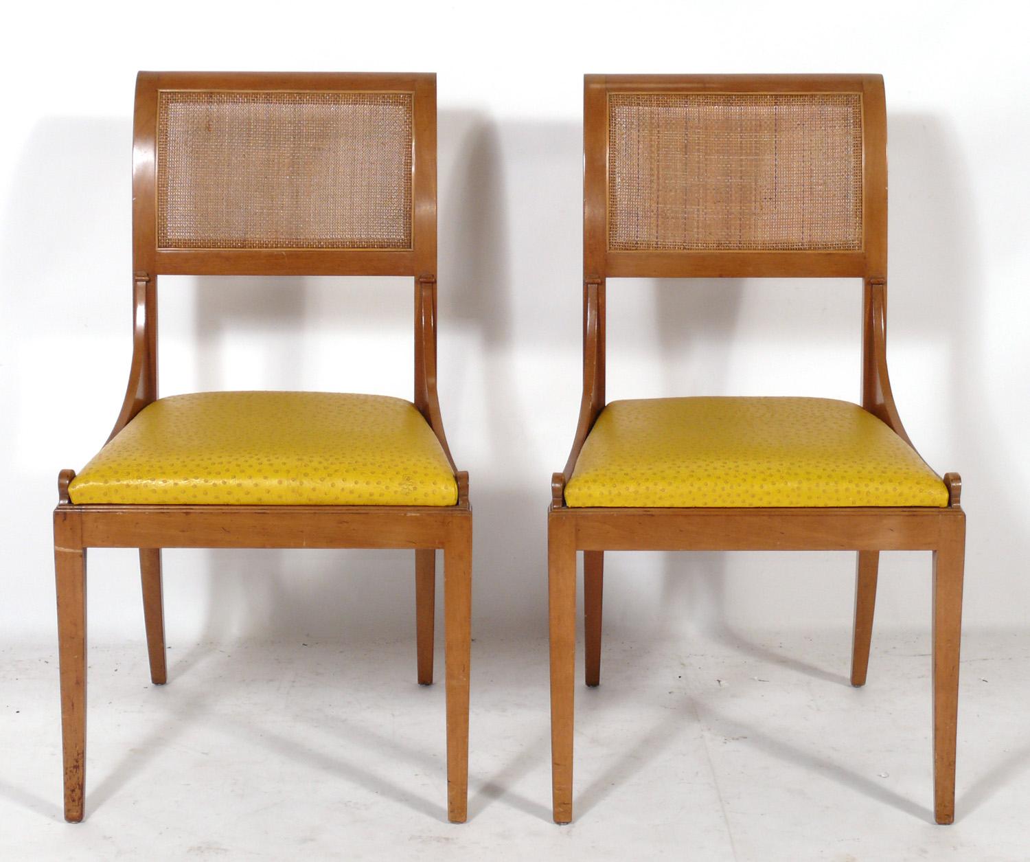 American Elegant Neoclassical Dining Chairs For Sale