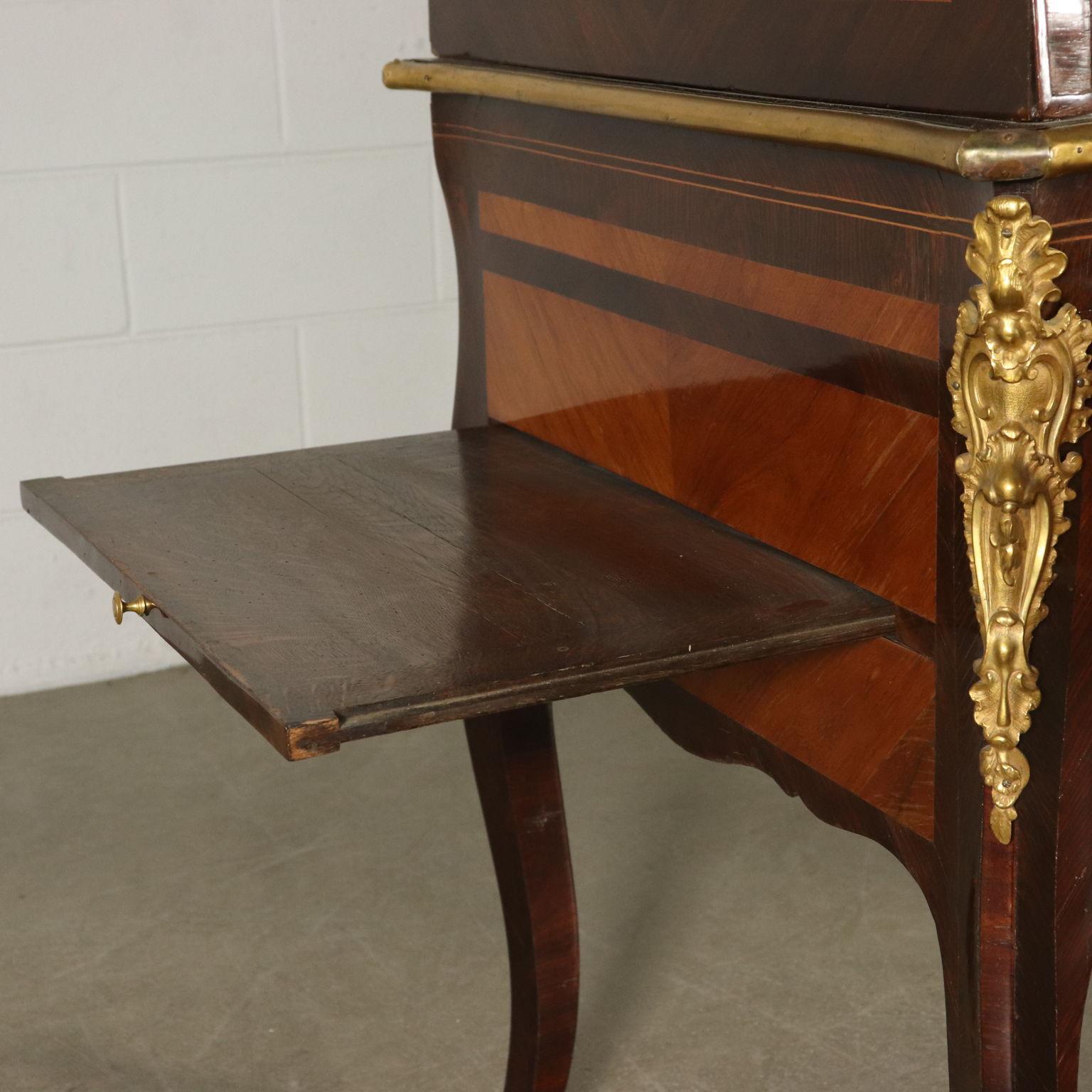 Other Elegant Neoclassical Rolltop Desk Brazilian Rosewood Cherry, France, 1700