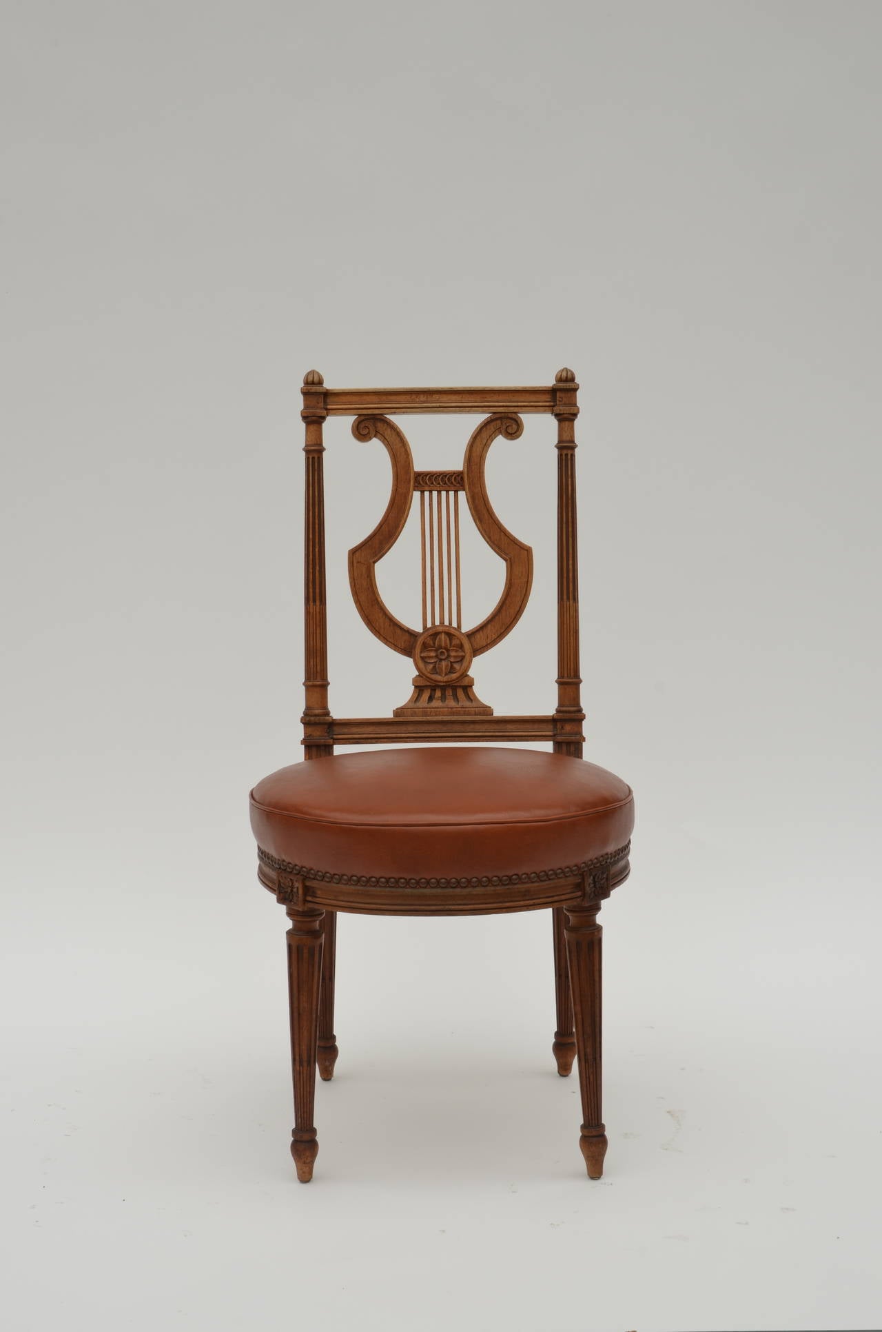 Carved Elegant Neoclassical Side Chair by Maison Jansen