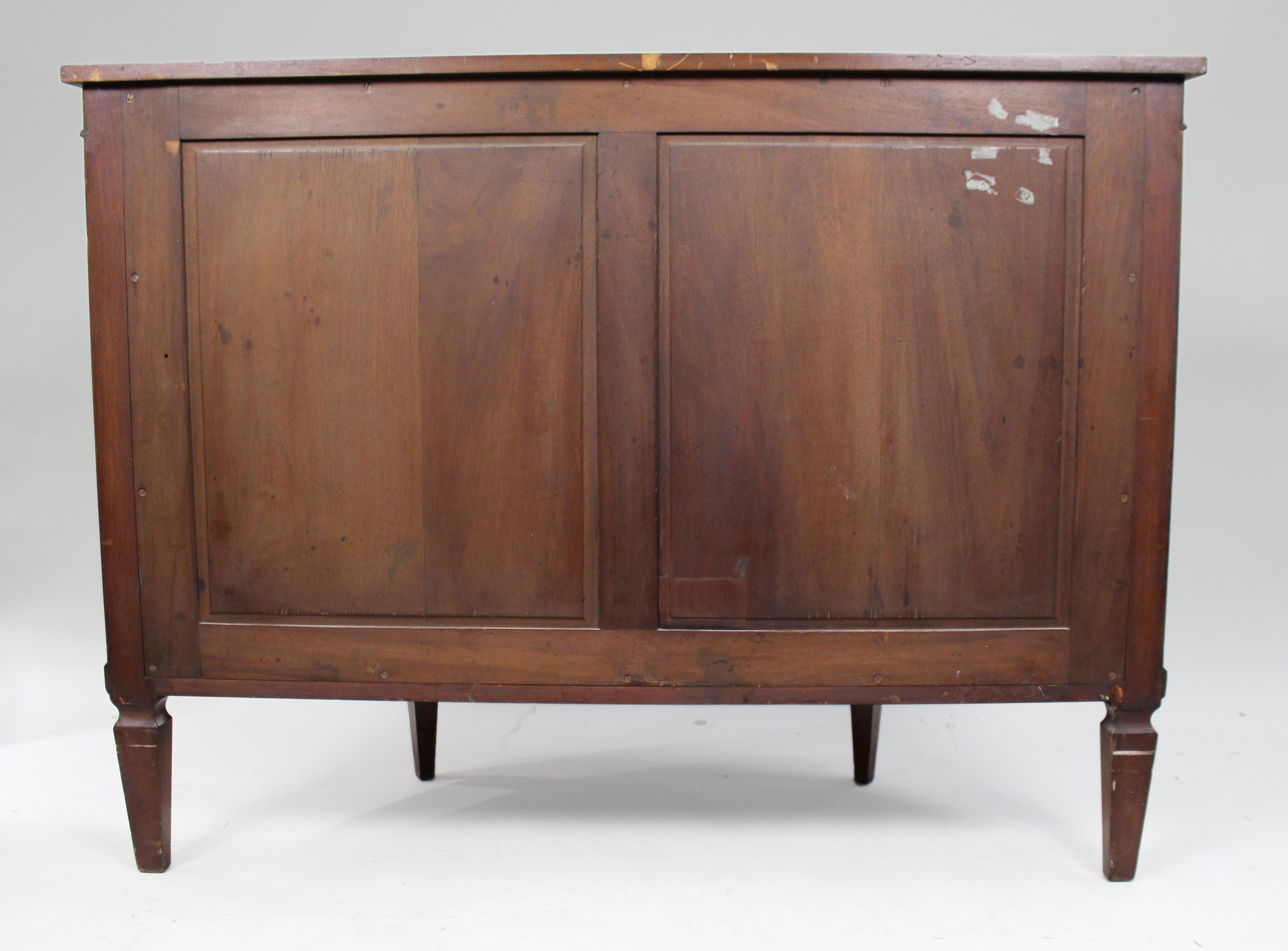 Elegant Neoclassical Style Inlaid Demilune Cabinet For Sale 12