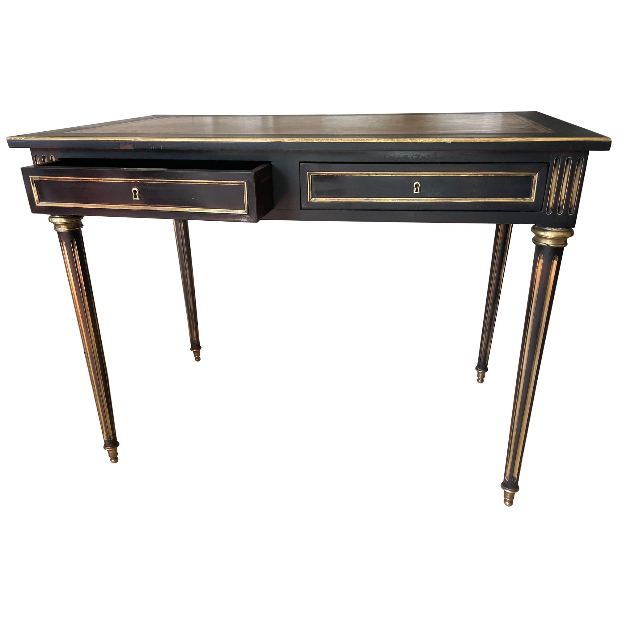 Elegant Neoclassical Writing Table by Maison Jansen, France 1950. For Sale