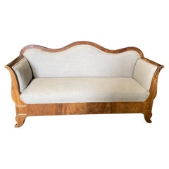 Elegant Newly Upholstered 19th Century Biedermeier Sofa