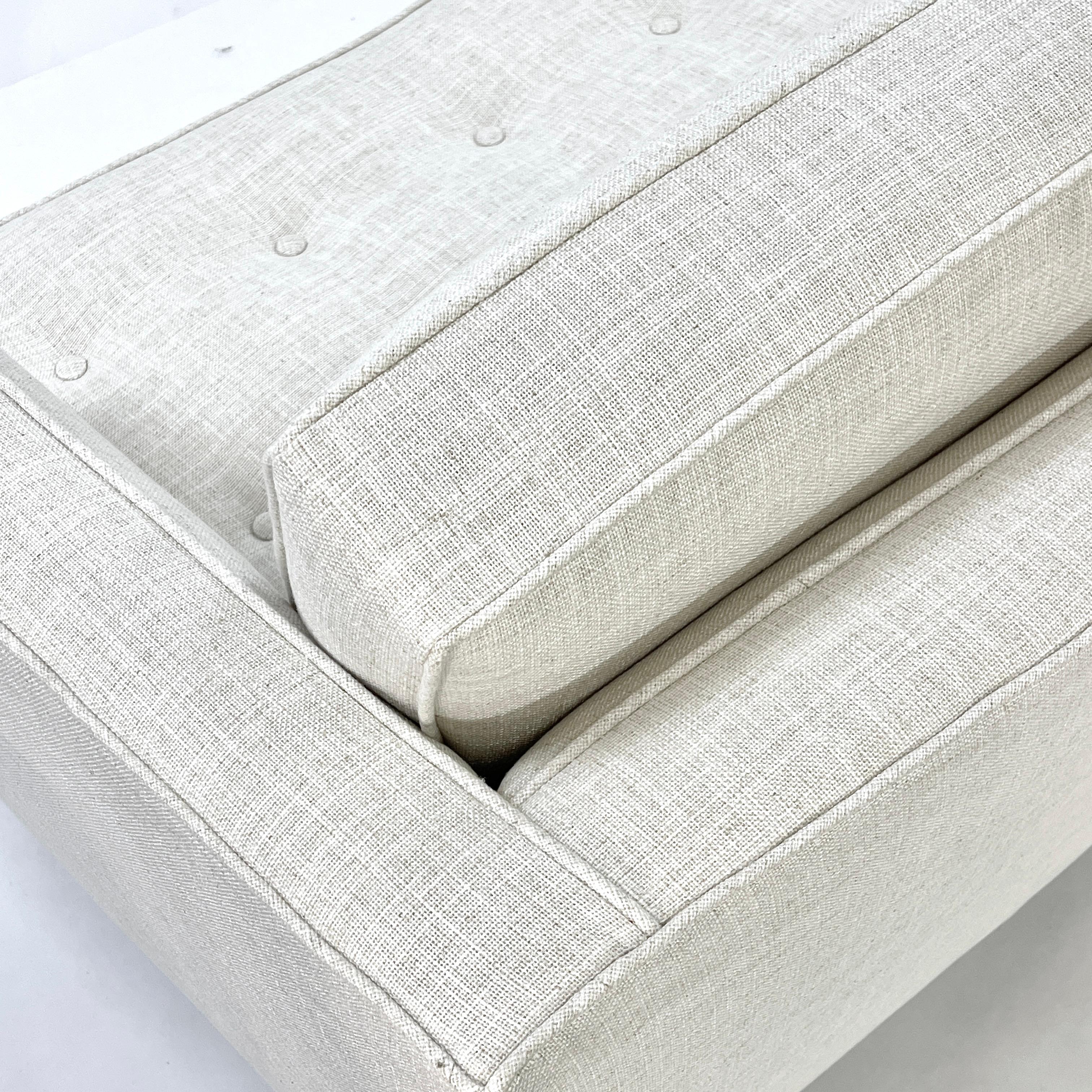 Elegant Newly Upholstered Curved Harvey Probber Sofa 5