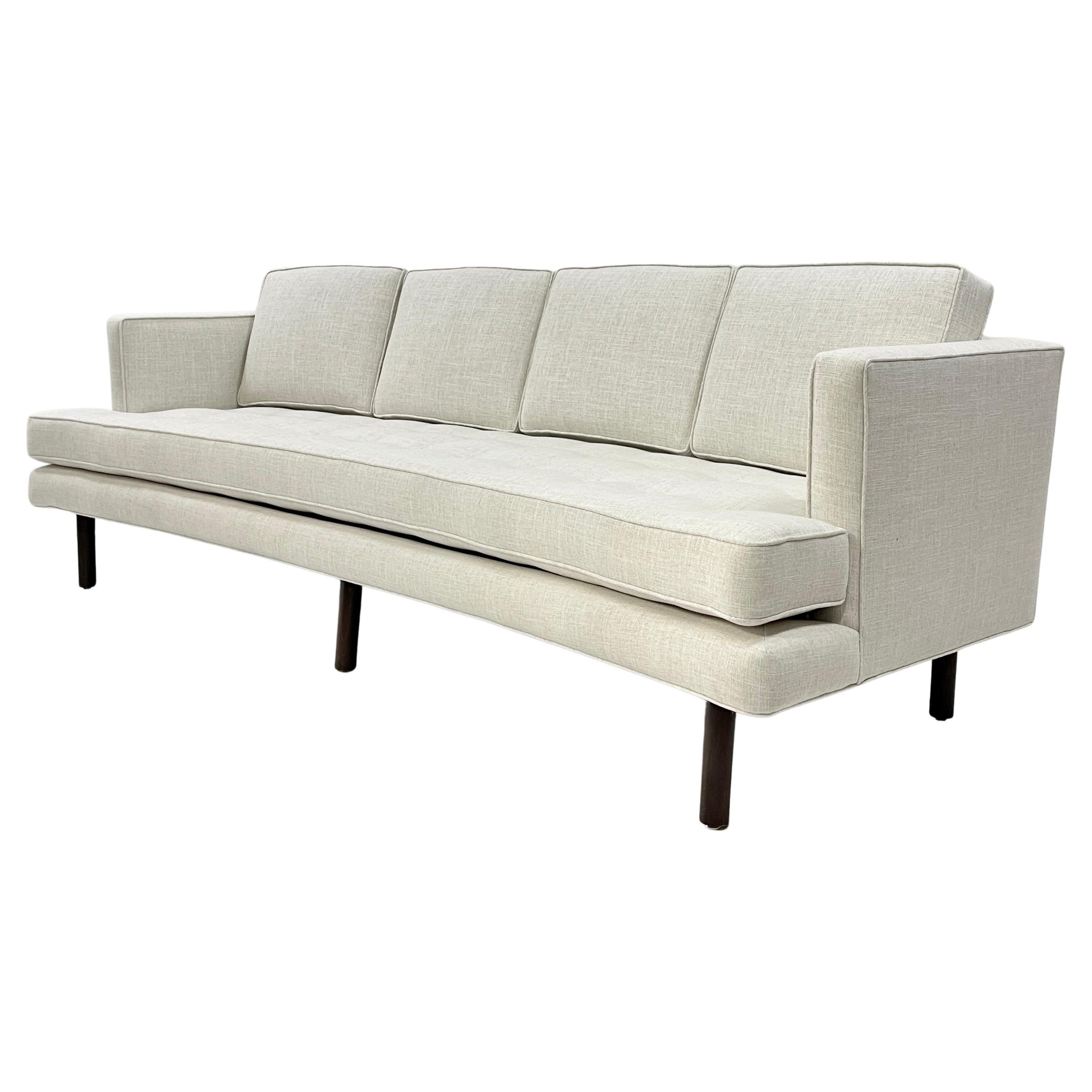 Elegant Newly Upholstered Curved Harvey Probber Sofa  For Sale