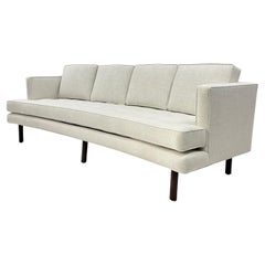 Elegant Newly Upholstered Curved Harvey Probber Sofa 