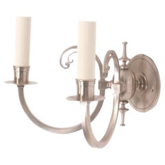 Elegante Nickel Finish Sconces Regency Style 3 Paare verfügbar