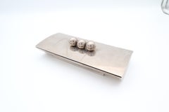 Elegant Nickel Plated Art-Deco Box attributed to Carl Hagenauer