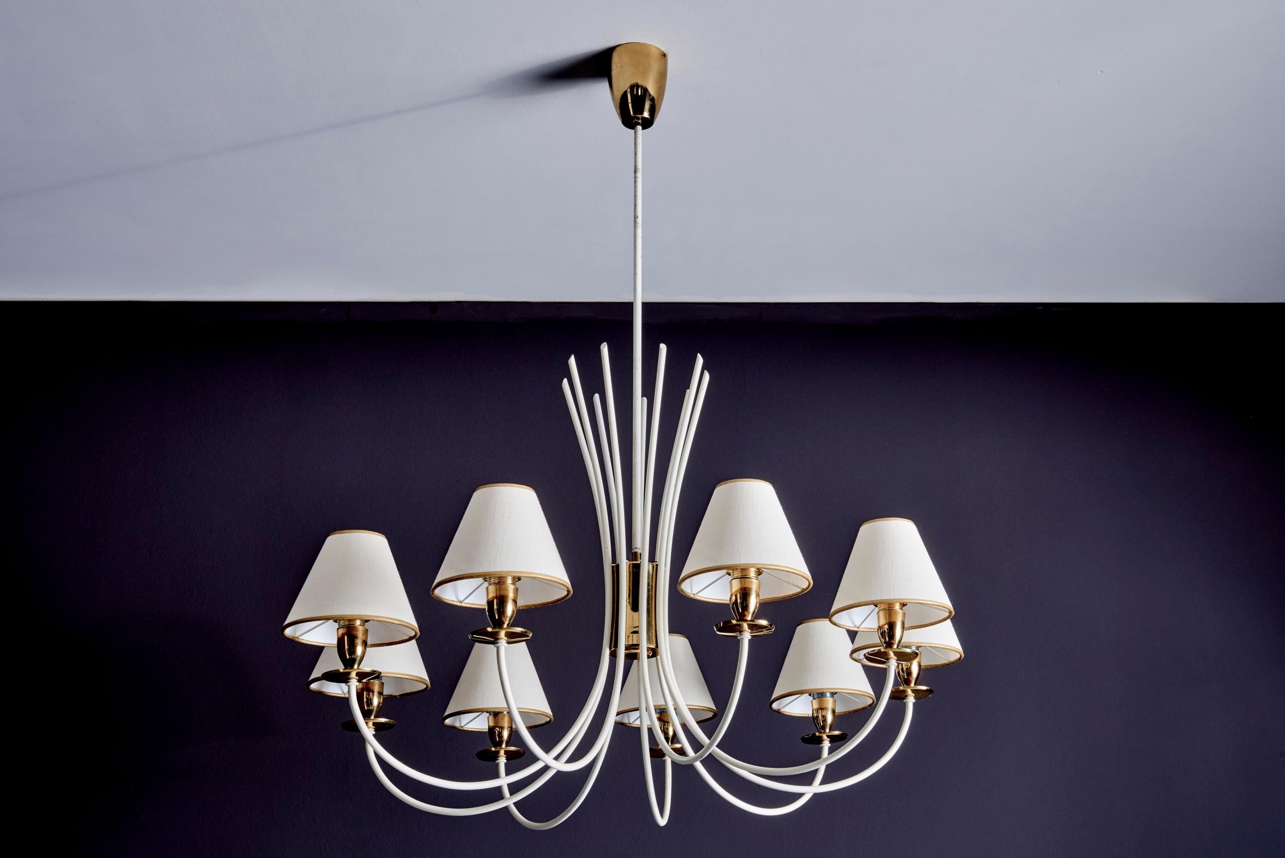 French Elegant Nine Arm Chandelier For Sale