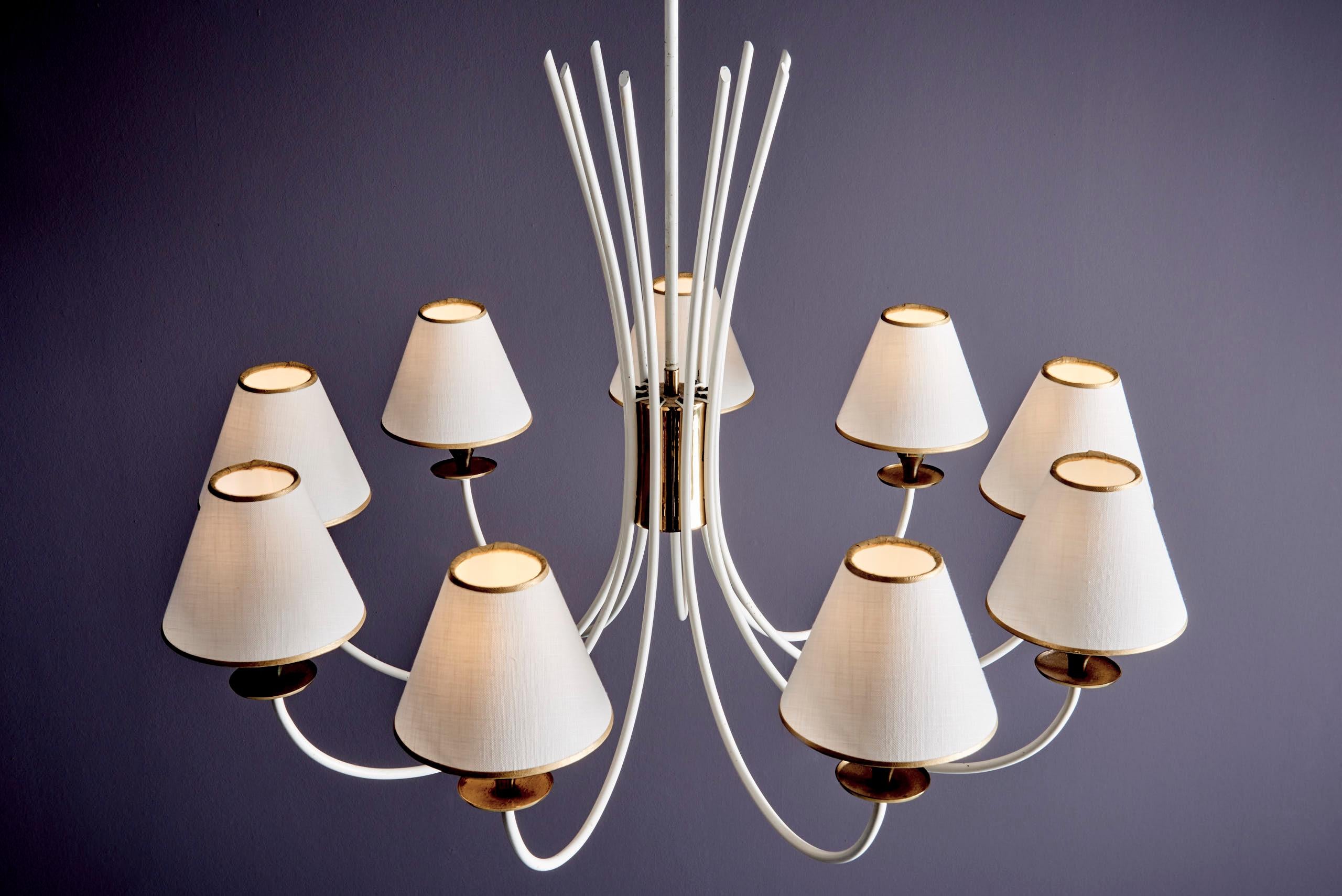 Elegant Nine Arm Chandelier For Sale 1