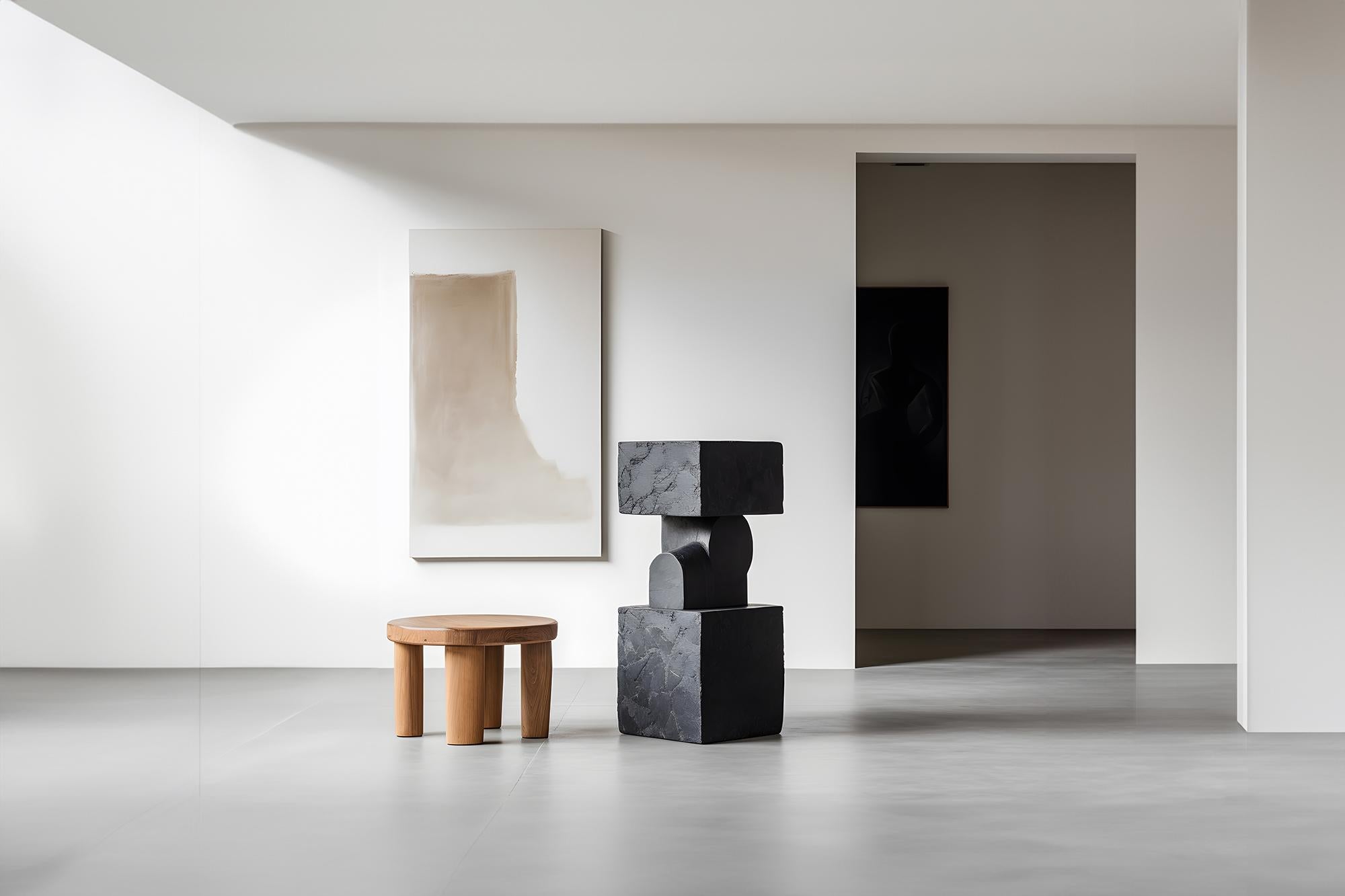 Brutalist Elegant Oak Unseen Force #25 Solid Wood Table by Joel Escalona, Artistic Flair For Sale