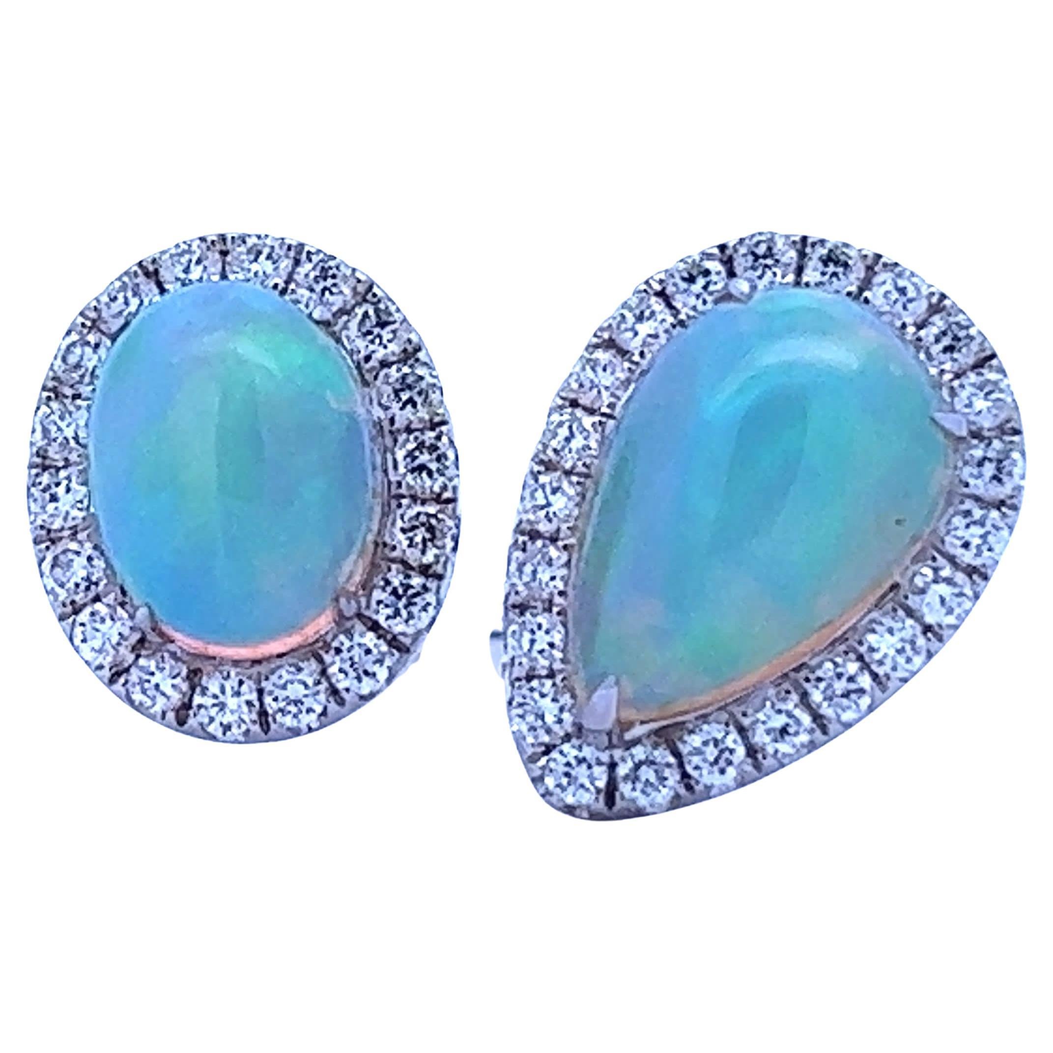 Elegant Opal and Diamond Ring