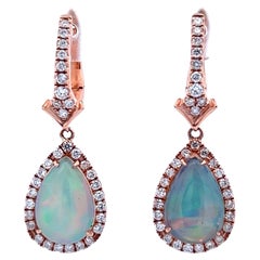 Elegant Opal Drop Earrings