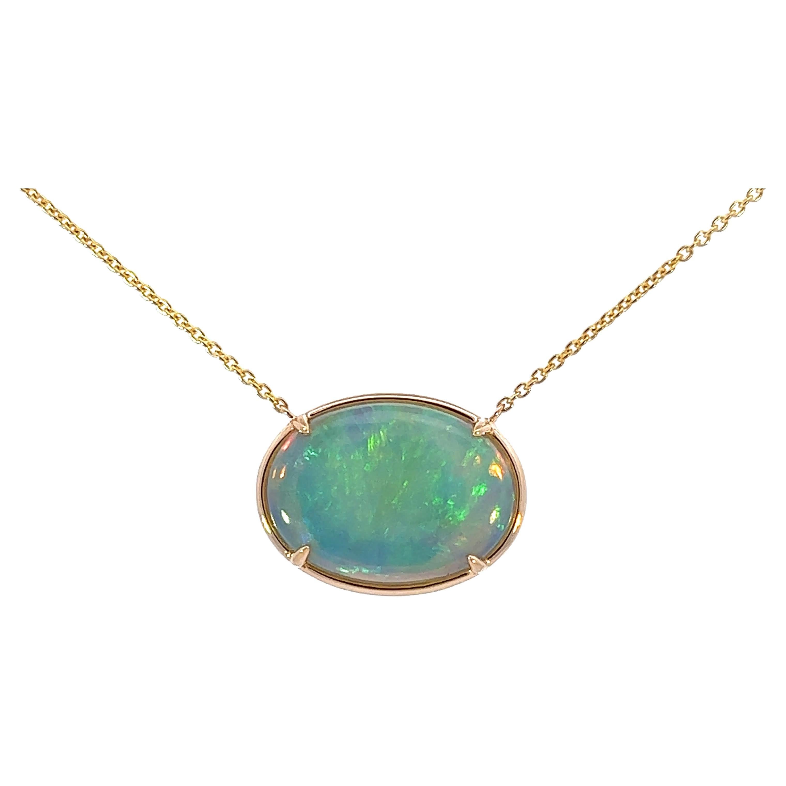 Elegant Opal Pendant Necklace