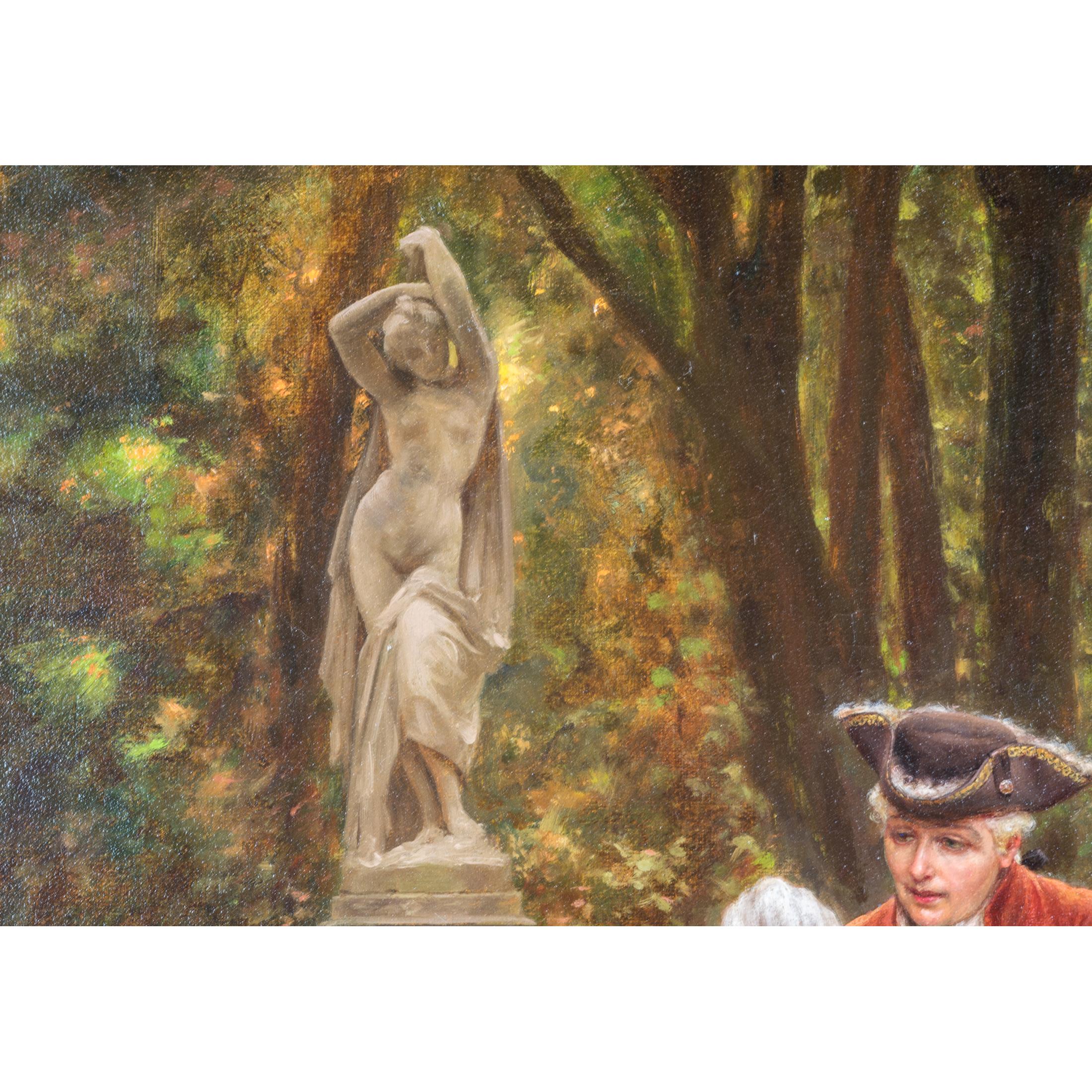 20th Century Elegant Original French Oil Painting by Frederic Soulacroix