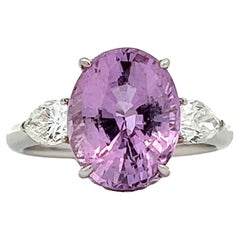 Elegant Oval Purple Gemstone Ring